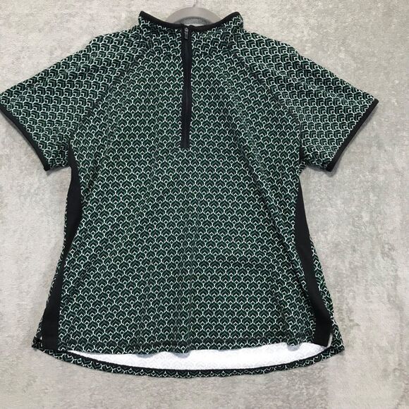 T By Talbots 1X UPF 50+ Pique Half Zip Polo Short Sleeve Golf Tennis Shirt - Picture 1 of 6